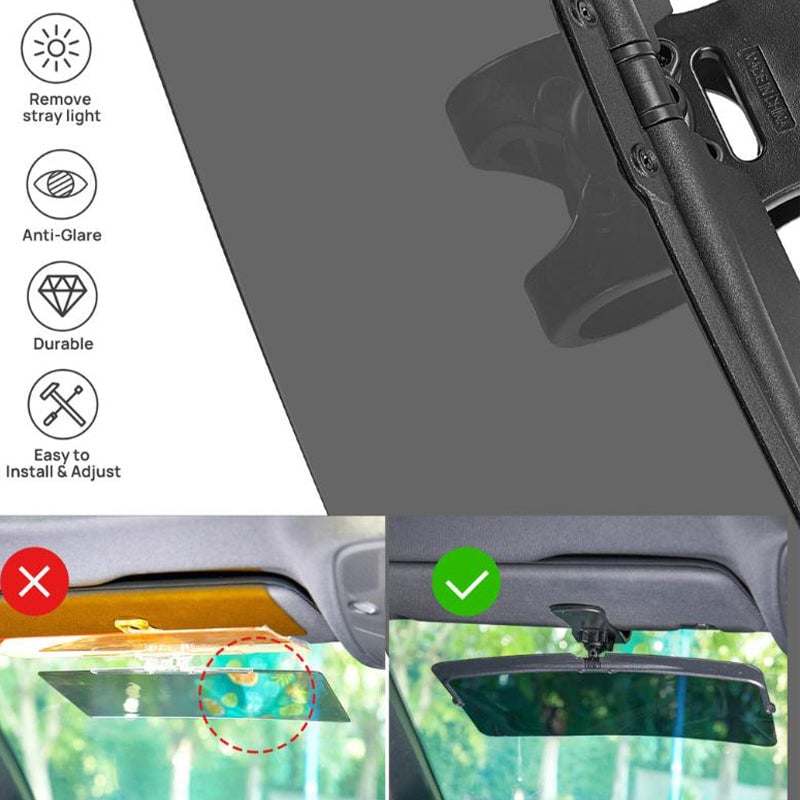 Universal Car Sun Visor - Polarized Glare Protection - Drive Comfortably in Any Sunlight