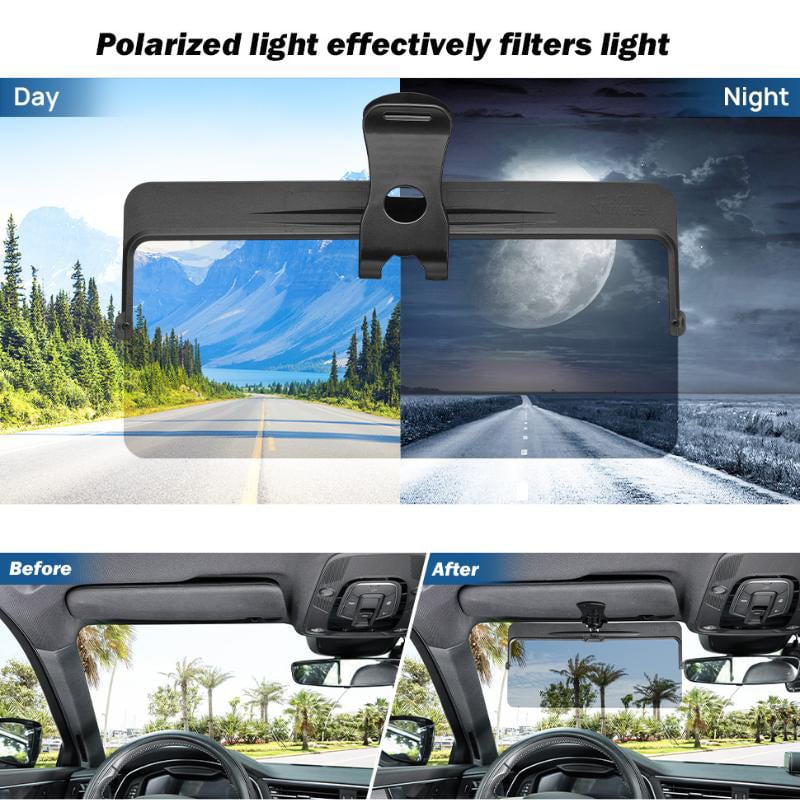 Universal Car Sun Visor - Polarized Glare Protection - Drive Comfortably in Any Sunlight
