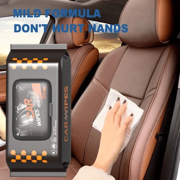 Car Interior Cleaning And Polishing Wipes (80 Pcs/Bag)