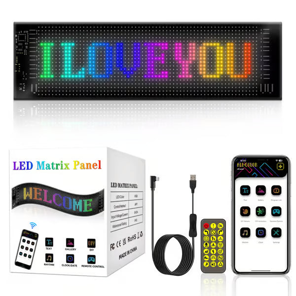 ✨DIY Car Dynamic LED Smart Colorful Eye Lamp Soft Screen