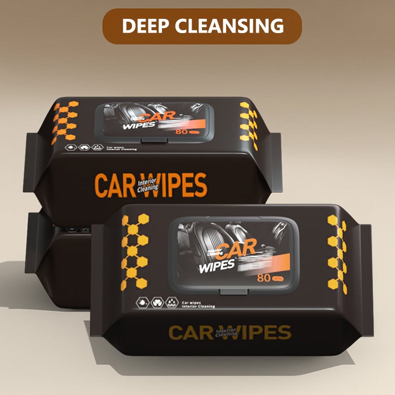 Car Interior Cleaning And Polishing Wipes (80 Pcs/Bag)