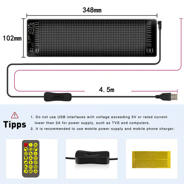 ✨DIY Car Dynamic LED Smart Colorful Eye Lamp Soft Screen