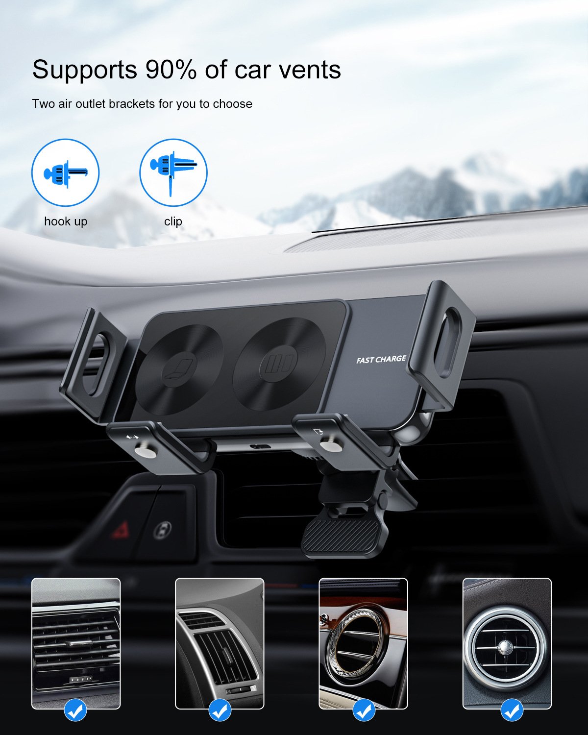 📱🚗2025 High intelligent mobile phone/Pad Holder